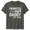 Promoted To Daddy Est 2024 TShirt New Dad Fathers Day Gift