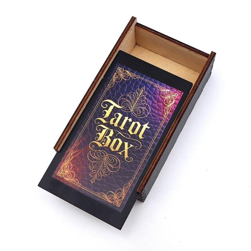 Rechteckige Holzkarte Box Spielkarten Tarots Behälter Schmuck Aufbewahrungskoffer Verpackung Poker Spiel Leere Poker Karten Aufbewahrungskoffer