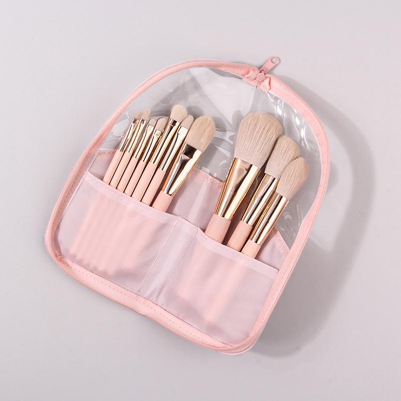 Makeup Brush Case Makeup Brush Holder Travel Waterproof Cosmetic Bag Stand-Up Foldable Makeup Cup With Zipper