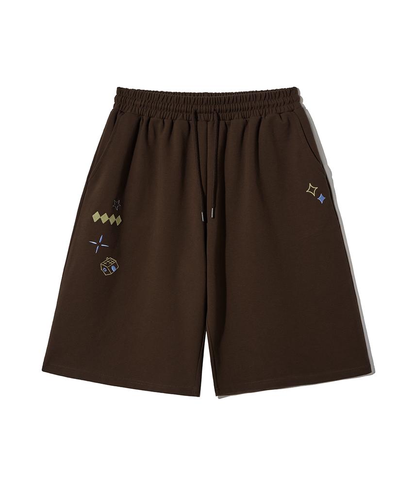 GAKKAI UNIONS Village Sweat Bermuda Pants Brown
