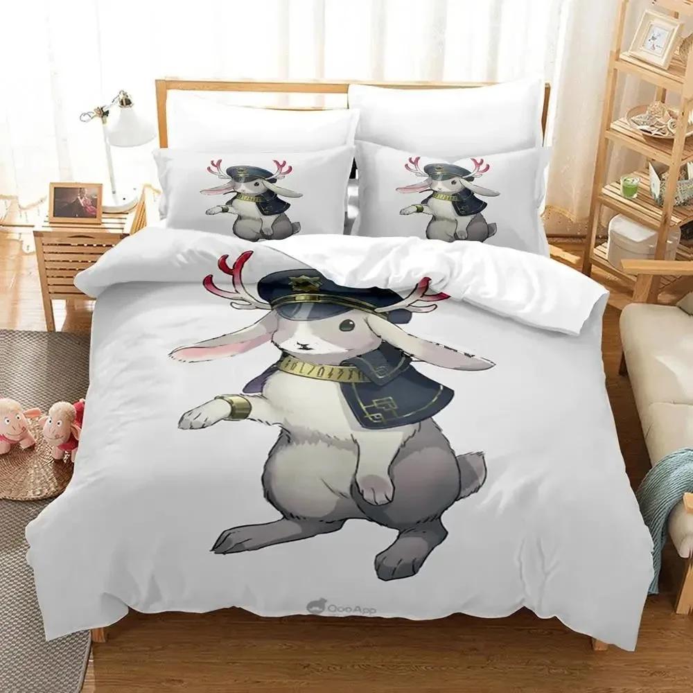 MILGRAM Single Double Quen King-Sized Dimensionsd Dimensions Beding Set Young Boys Bedrom Soft Duvet Cover Set 3D Printed Anime Bed Shet Set