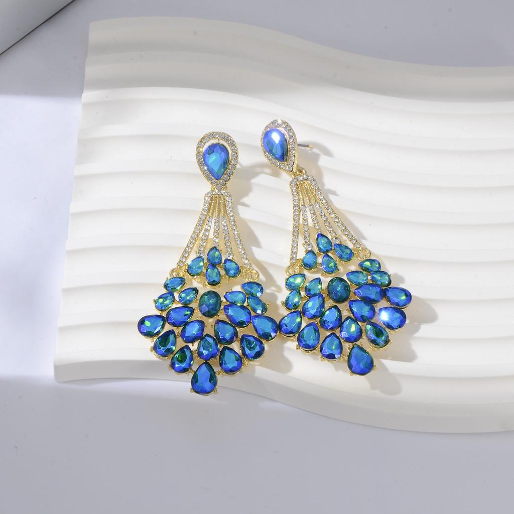 Vintage Crystal Water Drop Earrings For Women With Long Tassels For Wedding And Party Wear
