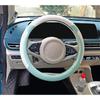 YUNZLAN Stylish Cute Cat Ear Steering Wheel Cover For Women Girl,Leather Auto Car Steering Wheel Cover Universal Fit 15 Inch Car Interior Accessories