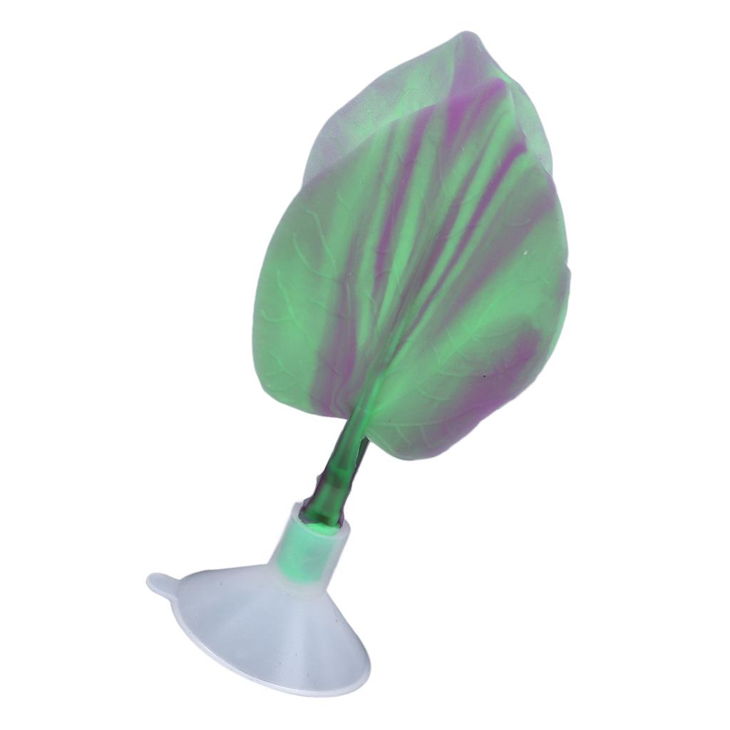 Fish Rest Leaf Double Layer Simulation Artificial Decorative Silicone Fish Bed for Fish Tank