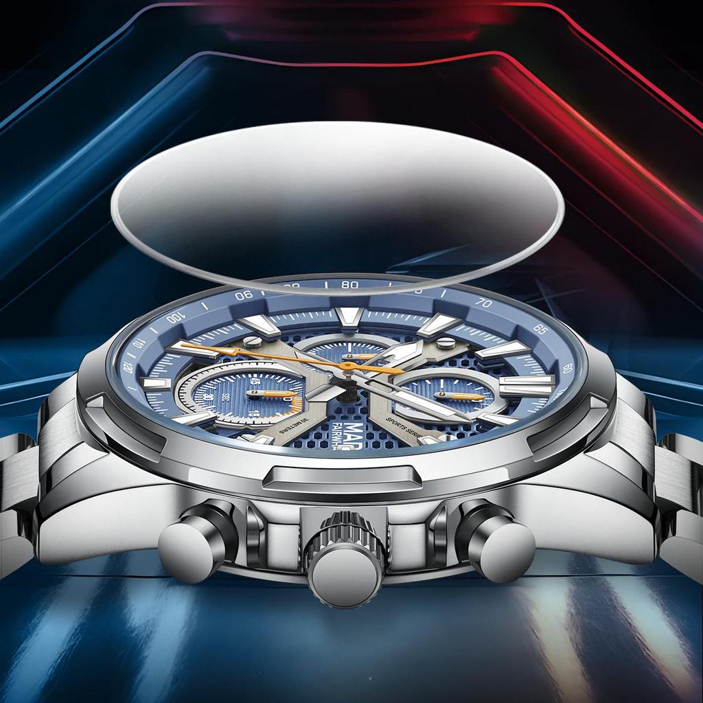 Mark Huafei Multi functional Men's Watch Brand Waterproof Fashion Quartz Watch Men's Fashion Gift