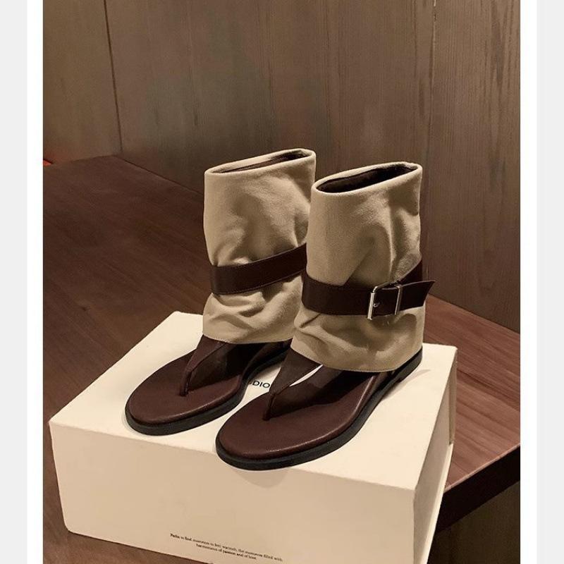 

Inner height increase.~ Be careful with color matching, belt buckle, toe spice girl, medium tube, genuine leather cool boots 40 хаки