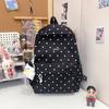 Schoolbag Japanese Fresh Polka Dot Backpack Female Nylon Waterproof Scratch-resistant Wear-resistant Schoolbag Large Capacity Junior High School