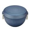 Miyamoto Sangyo KUSUMI Lunch Bowl, Navy, Size: Approx. W13.4 D14.8 H9.2 142501