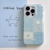Blue Star Patchwork IMD Case IPhone 16 Pro Max 15 14 13 Soft Silicone Full Coverage Shockproof Phone Cover