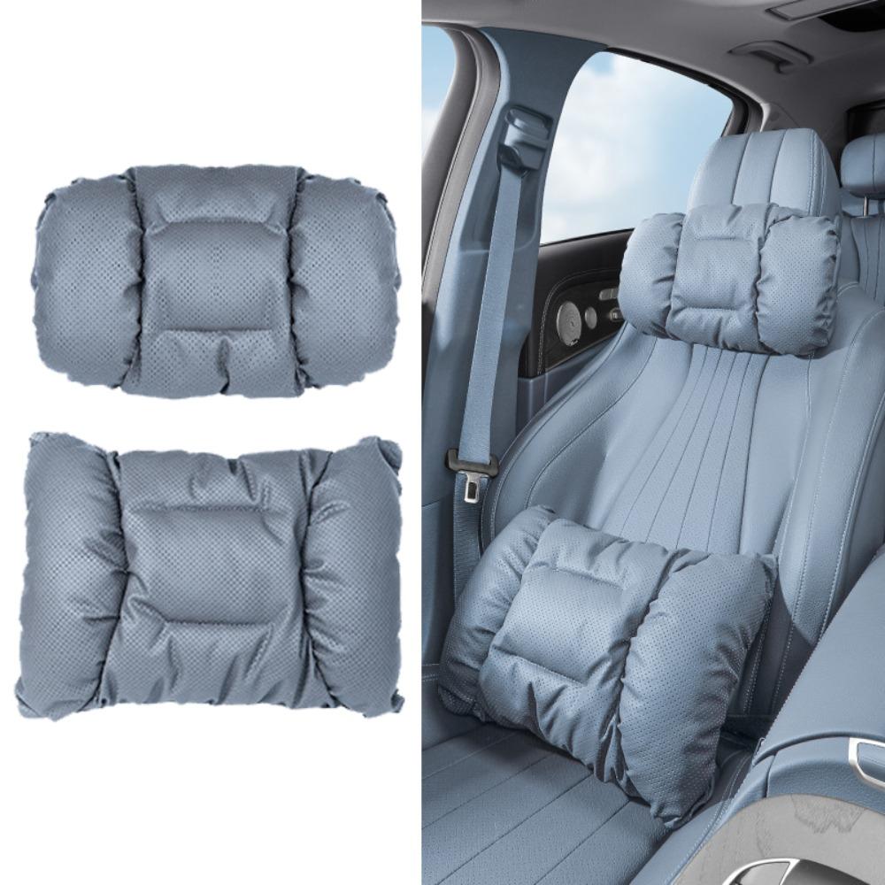 Practical Bubble Cotton Car Seat Cushion Multifunctional Anti-Stain Car Headrest Support Breathable Leather Neck Pillow