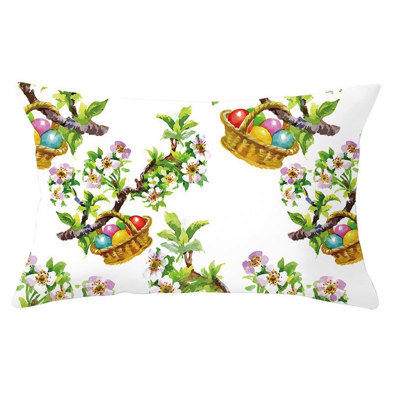 Easter Lumbar  Pillowcase Decorative Sofa Cushion Case Bed Pillow Cover Home Decor Car Cushion Cover Rabbit Pillow Case 30*50cm