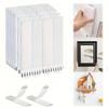 24 Pcs Large Removable Adhesive Picture Hanging Strips for Wall Art Posters and Decor, No Nail No Drill Wall Mounting Hooks