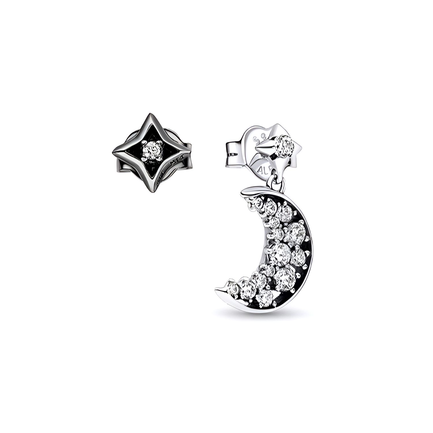 Pandora Moon Pendant Earrings Women earrings Silver 292782C01 Box