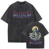 Christian Religious Series Jesus Vintage Washed T-shirt Men Women Gothic Rock Oversized Short Sleeve T Shirts Hip Hop Streetwear