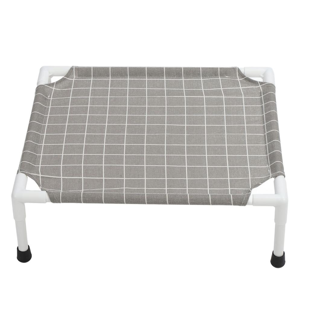 Elevated Dog Bed Sturdy Cooling Raised Dog Bed Detachable Washable Portable Pet Cot for All Seasons Square Pattern