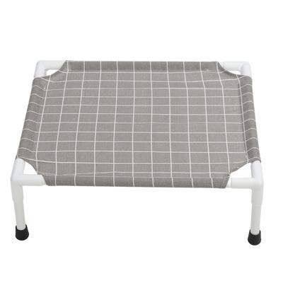 Elevated Dog Bed Sturdy Cooling Raised Dog Bed Detachable Washable Portable Pet Cot for All Seasons Square Pattern