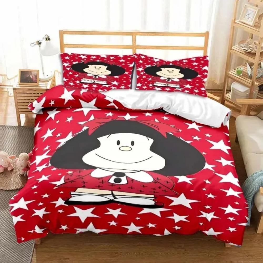 Set Letto Cartone Animato Bambina Copriletto Piumone Copripiumino Federa Set 2-3 Pezzi Misura Bambino Adulto Decorazione Camera da Letto