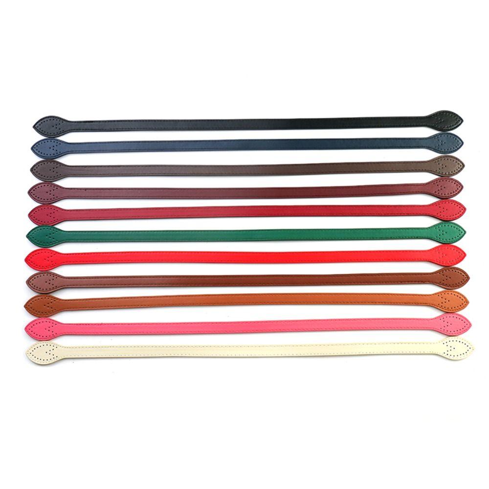 2Pcs Portable PU Leather Shoulder Bag Strap Replacement Core Stitching Bag Belt Detachable Handbag Band Handle Bag Accessories