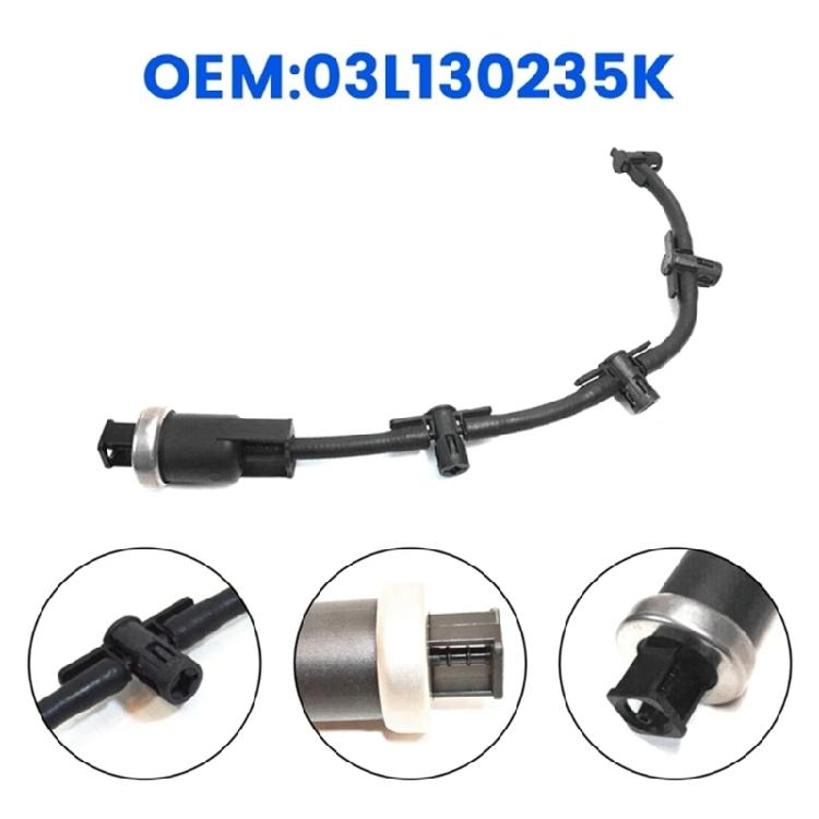 Engine Fuel Overflow Line Car Return Line Leakage Oil Hose 03L130235K Replacement Auto Leakage Fuel Hose for Golf
