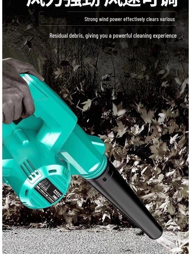 Rechargeable High-Power Lithium Battery Hair and Dust Blower for Home and Car Use