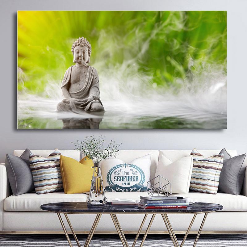 

Статуя Будды, постеры и принты, холст, живопись, буддизм, бамбуковый лес, дзен, настенные художественные фотографии для декора гостиной, без рамки 21x30cm No Framed