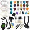 66Pcs Guitar Accessories Kit Tuner Capo Pick Bracket Repair Tools Set for Banjo Mandolin