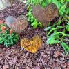 American Wrought Iron Heart-Shaped Rusted Metal Floral Garden Decoration