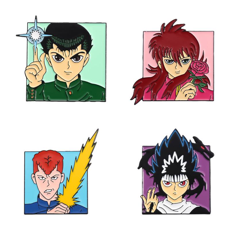 Anime Vibrant Japanese Themed Alloy Cartoon Character Enamel Pin Brooch Collectors For
