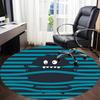 1PC Monster Stripes Office Round Area Rug, Mat Suitable For Office, Under Office Chairs Bedroom Living Room Home Decor, Room Deco
