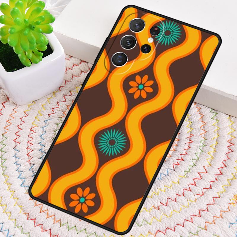 70s Groovy Vintage Phone Case for Samsung Galaxy note 10 pro S26 Ultra S23 S24 FE S25 S21 S22 PLUS shockproof Cove