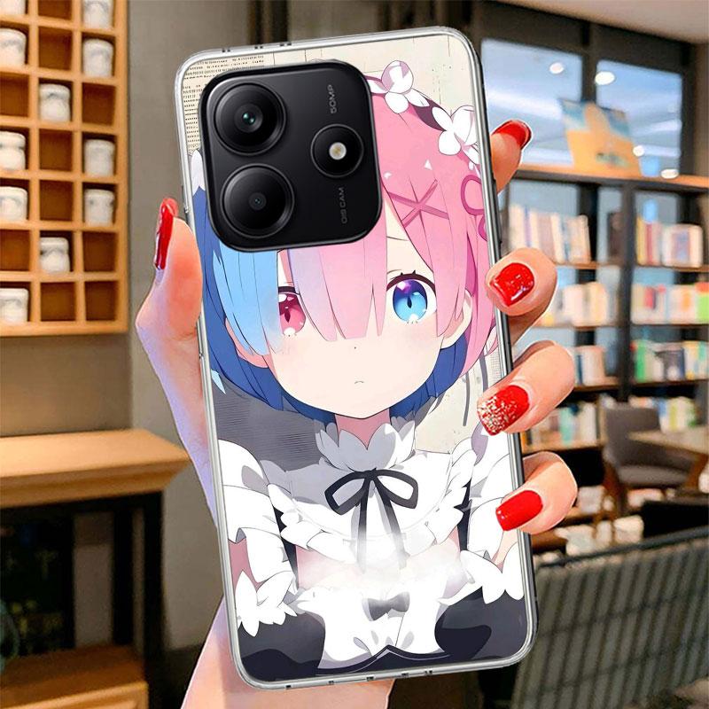 R-Rem Re Zero Anime Phone Case For Xiaomi Redmi Note 15 14 13 12 11 10 Pro Plus 14S 12S 11S 11T 11E 10S Soft Fundas Shell Redmi