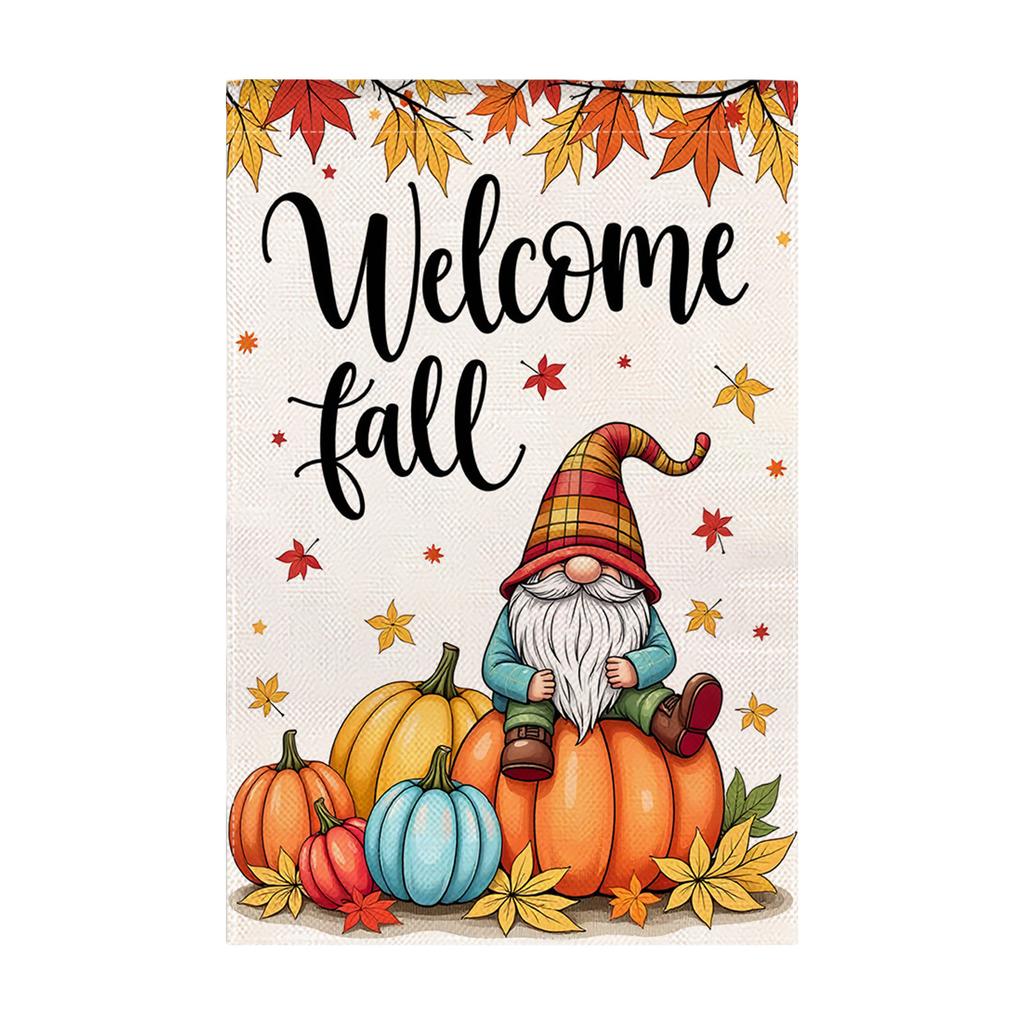 Durable Thanksgiving Fall Garden Flag Outdoor Yard Decoration Thanksgiving Banners for Autumn Party Home Decor