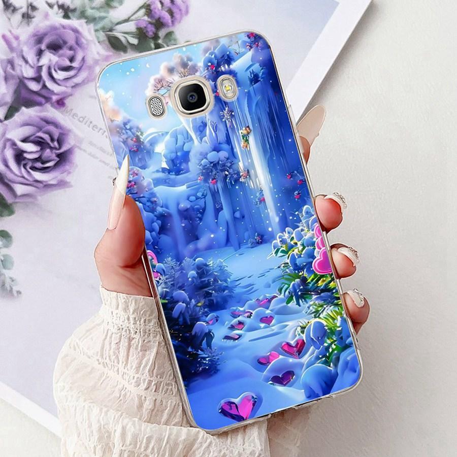 For Samsung J3 J5 J7 2016 Phone Case Back Cover Cute flower Painted TPU Cases For Samsung GalaxyJ5 2016 J510F Soft Fundas