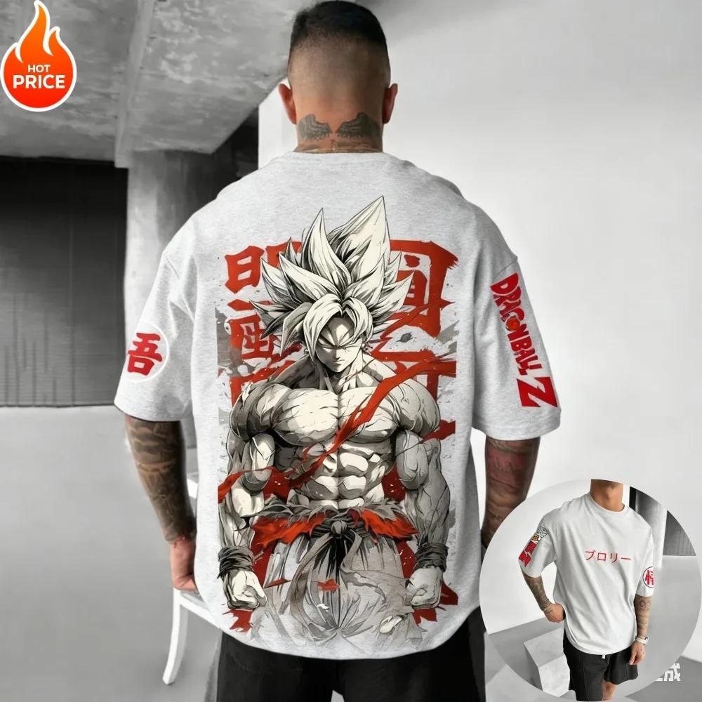 2026 New Summer Dragon Ball 40th Anniversary Son Goku 100%Cotton Anime Printed T-shirt Extra Size Casual Streetwear Unisex Y2k