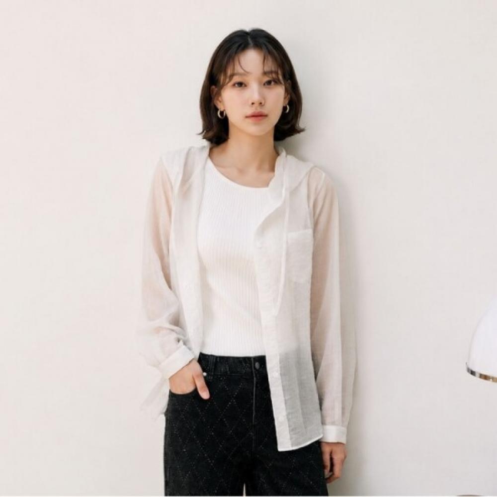 Elua Sheer Hood String Jacket 4 Types Choose 1