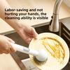 Long-handled Liquid-filled Rotating Pot Brush, Kitchen Pot Washing Brush, Oil-free Multi-functional Cleaning Brush