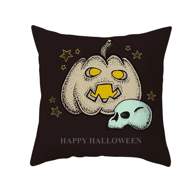 Home Decor Halloween Skull Pillowcase Sofa Cover Pillow Cover Car Cushion Cover Throw Pillow Case 18X18 Inches Funda De Almohada