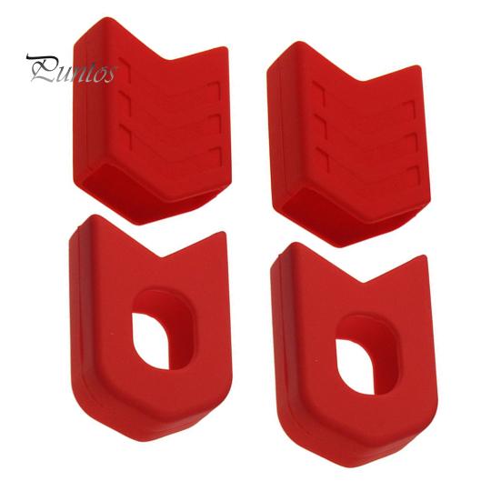 

1 пара защитных шатунов велосипеда, MTB, колпачки для шатунов горного велосипеда, защита от царапин, высокопрочные ботинки для шатунов велосипеда, защитное снаряжение красный