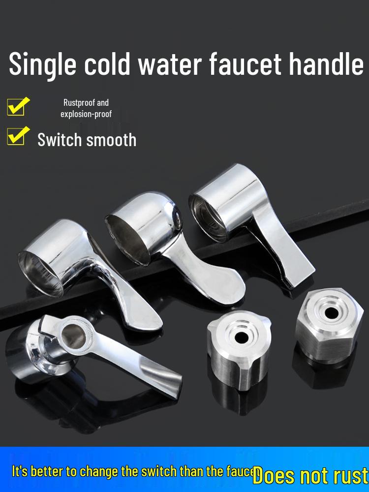 Universal Single Cold Faucet Handle & Angle Valve Set for Kitchen/Bathroom