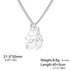 Ausgeschnittene Tierfuchs-Silhouette Anhänger Halskette Edelstahl Modische Tier Halskette Schmuck für Herren und Damen