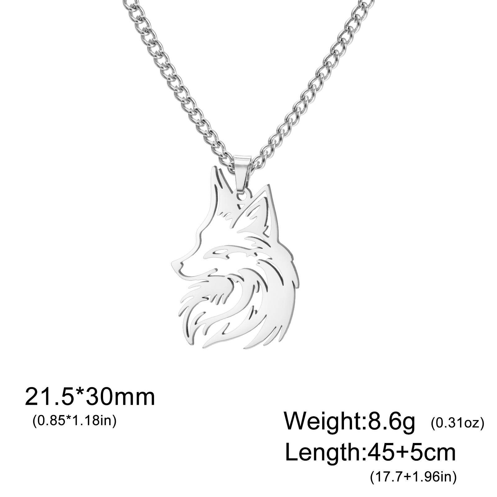 

Cazador Stainless Steel Fox Pendant Necklace Jewelry for Women Men Gold Color Animal Neck Necklace 2026 Trend Gift Wholesale 45-50cm