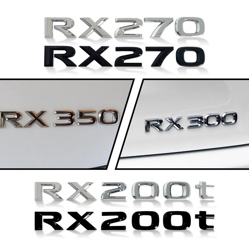 Naklejka 3D ABS RX270 RX300 RX350 RX200t Emblemat Odznaka Chromowana Czarna/Srebrna Litera Naklejka Do Dekoracji Tylnej Klapy Lexusa