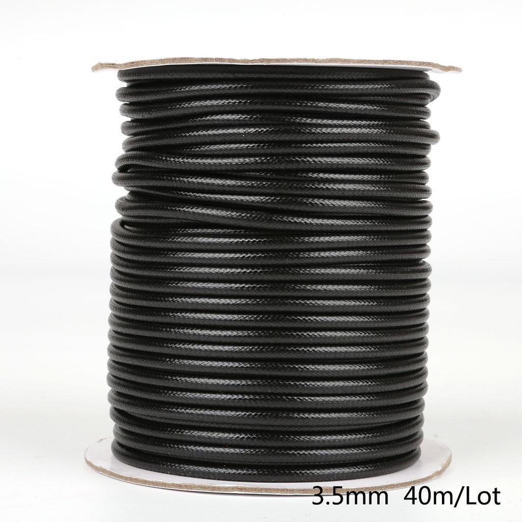 5-10meters/Roll 2.5mm/3mm/3.5mm/4mm/5mm Korean Round Waxed Cord Necklace Rope Leather Cord Thread For Jewelry Making Accessories