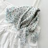 New cashew flower cotton square scarf Japanese floral literary and retro scarf spring, summer and autumn decorative headband headscarf