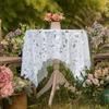 Coffee Table Tablecloth Internet Celebrity Lace Living Room Household Small Round Table Tablecloth Nordic Style Hollow Dining Table Cloth Cloth Round