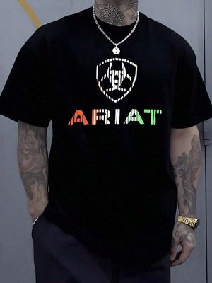 Unisex T-shirts--Abstract Schild Embleem Met Geometrische Lijnen Symbool Voor Moderne Kracht