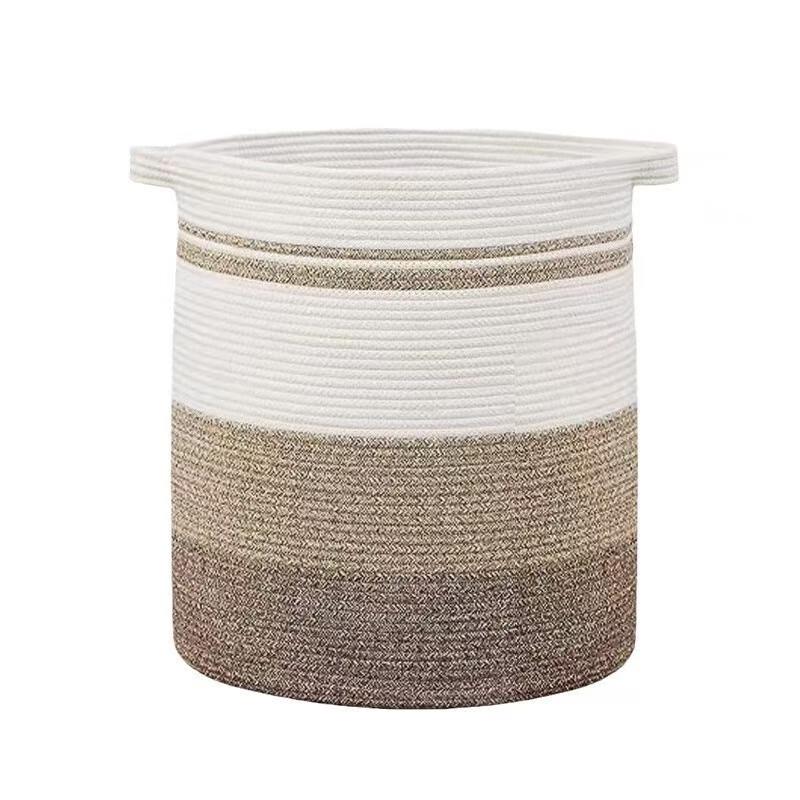 Miflame Large Cotton Rope Laundry & Storage Basket