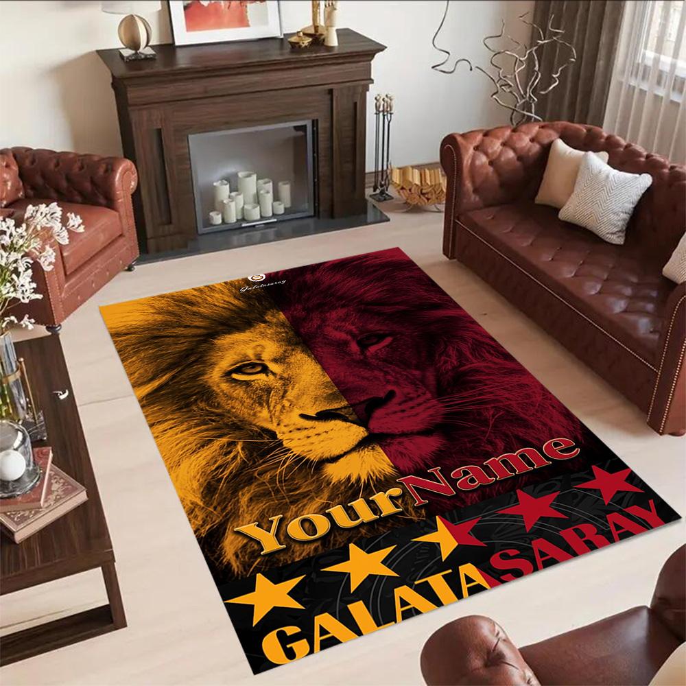 Galatasaray Personalized Text Floor Mat Suitable For Game Room Hallway Bedrooms Foyer Antislip Rug Anime Office Decor Wedding Party Gift