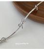 S925 Sterling Silver Korean Style Bow Bracelet - Elegant Hand Jewelry Gift for Women