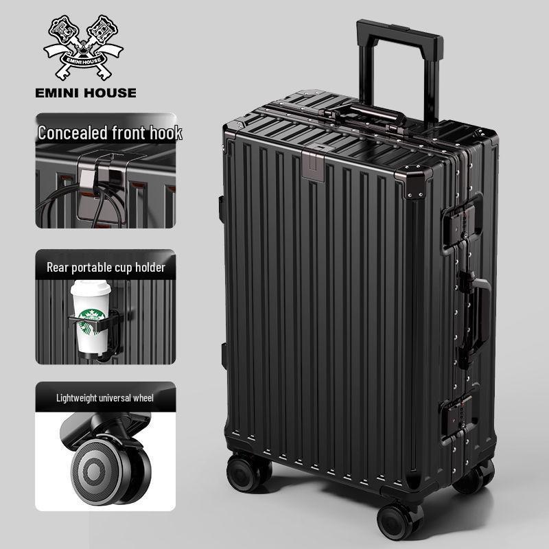 Women's Sturdy & Durable Aluminum Trolley Case With Universal Wheels & Combination Lock - 20” Carry-On